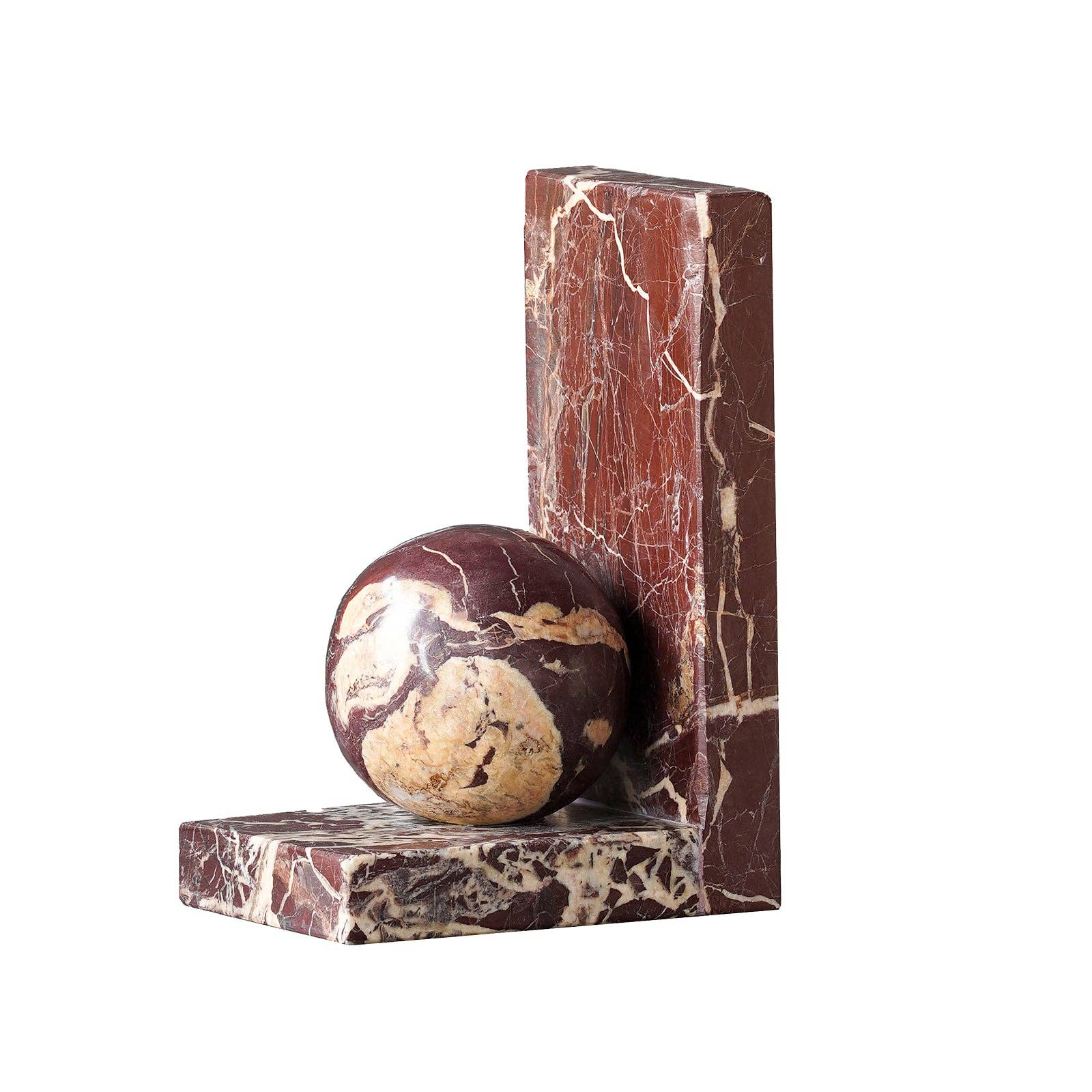 Rosso Levanto Sphere Bookend - Thumbnail 3