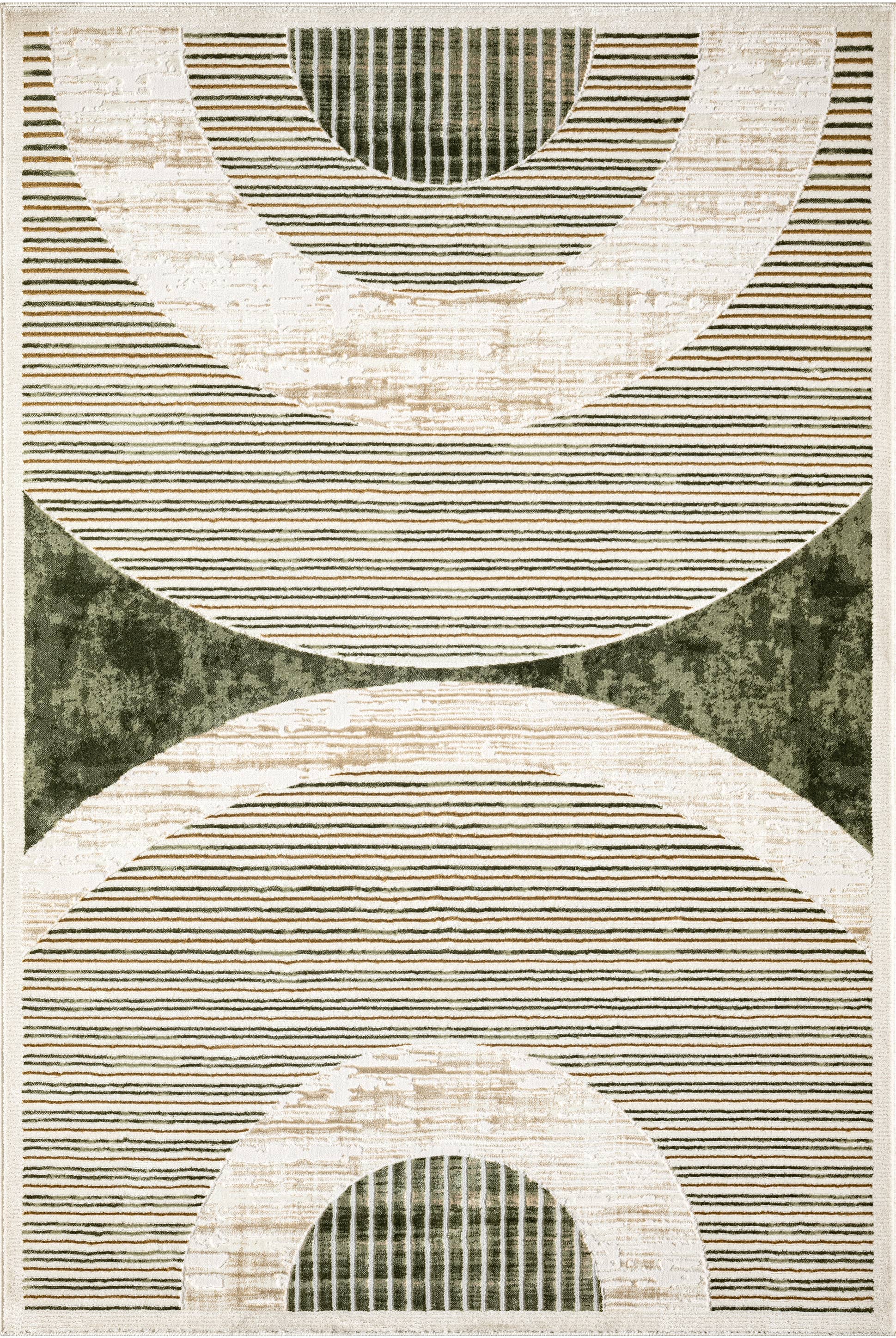 Abani Rugs Ivy Mid-Century Green Arch Area Rug: 2' x 3' - Decor Addict, LLC