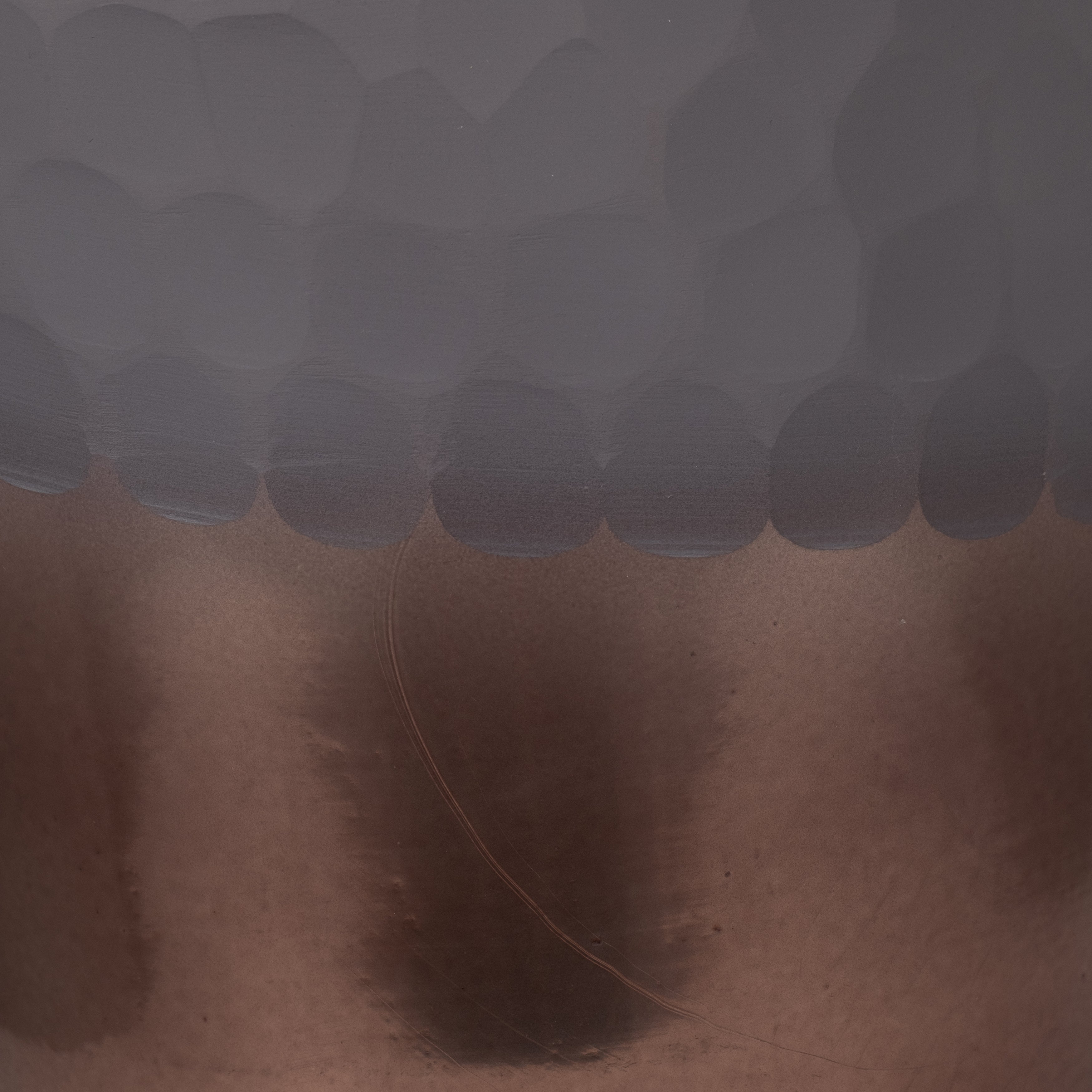 Glass, 17" 2-tone Hand-cut Vase, Metallic - Decor Addict, LLC