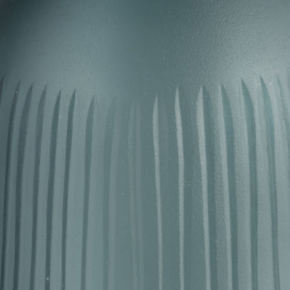 Glass, 17"h Vase W/ Lid, Blue/gray - Decor Addict, LLC