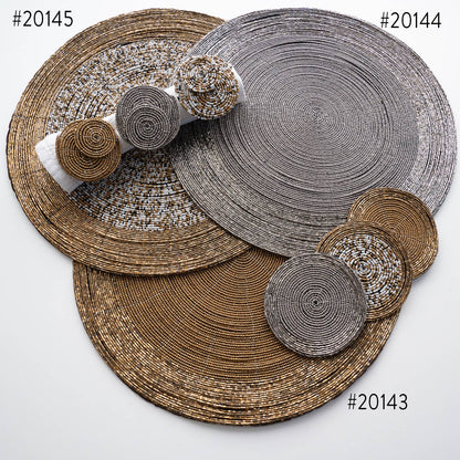 Golden Bead Place Set (3-Piece) - Decor Addict, LLC