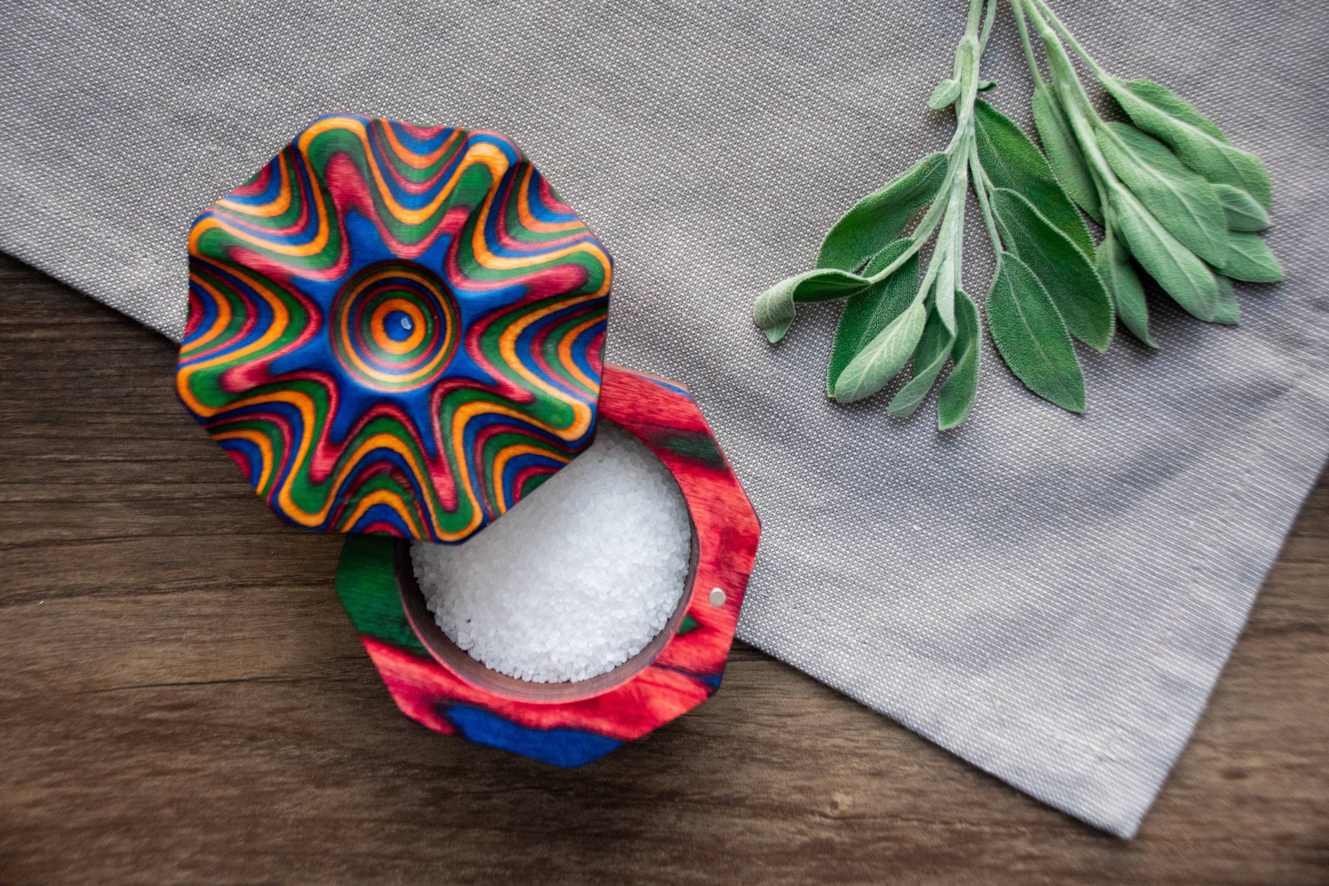 3.5" x 2" Rainbow Pakka Salt Cellar