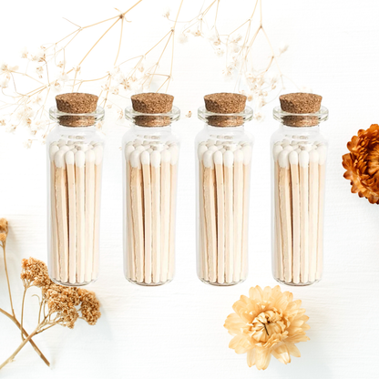 Matches Scented | Incense Match Stick Glass Jar Aromatherapy: JASMINE - Decor Addict, LLC