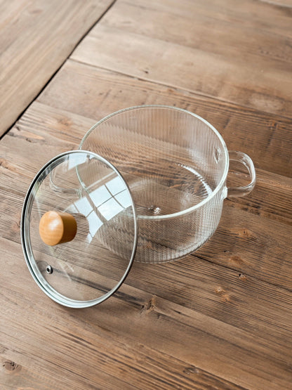 Wood & Glass Simmer Pot   | Stovetop Potpourri - Decor Addict, LLC