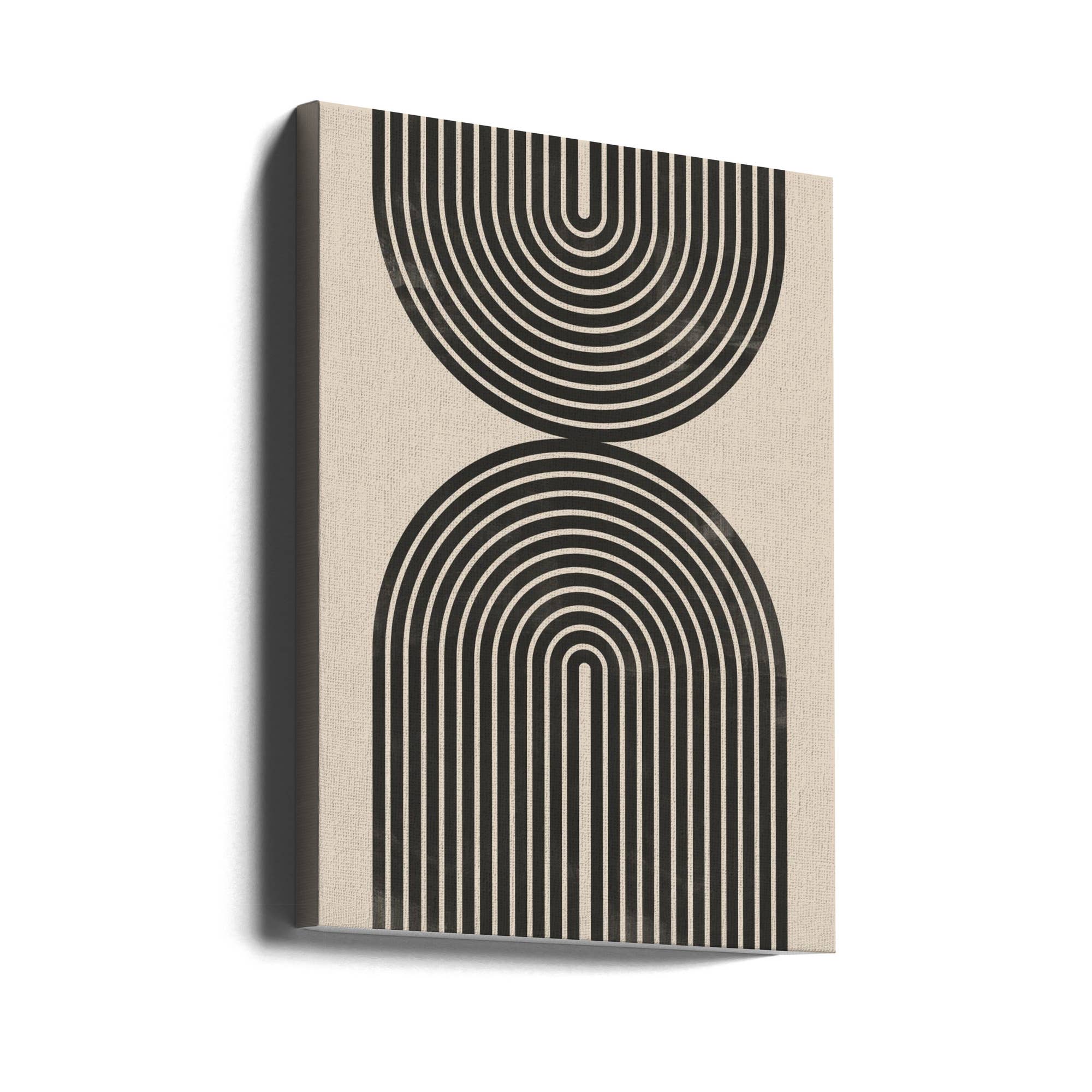 "Black Arch Line Art" Wall Art: Black Framed Textured Print / 40"H x 30 "W - Decor Addict, LLC