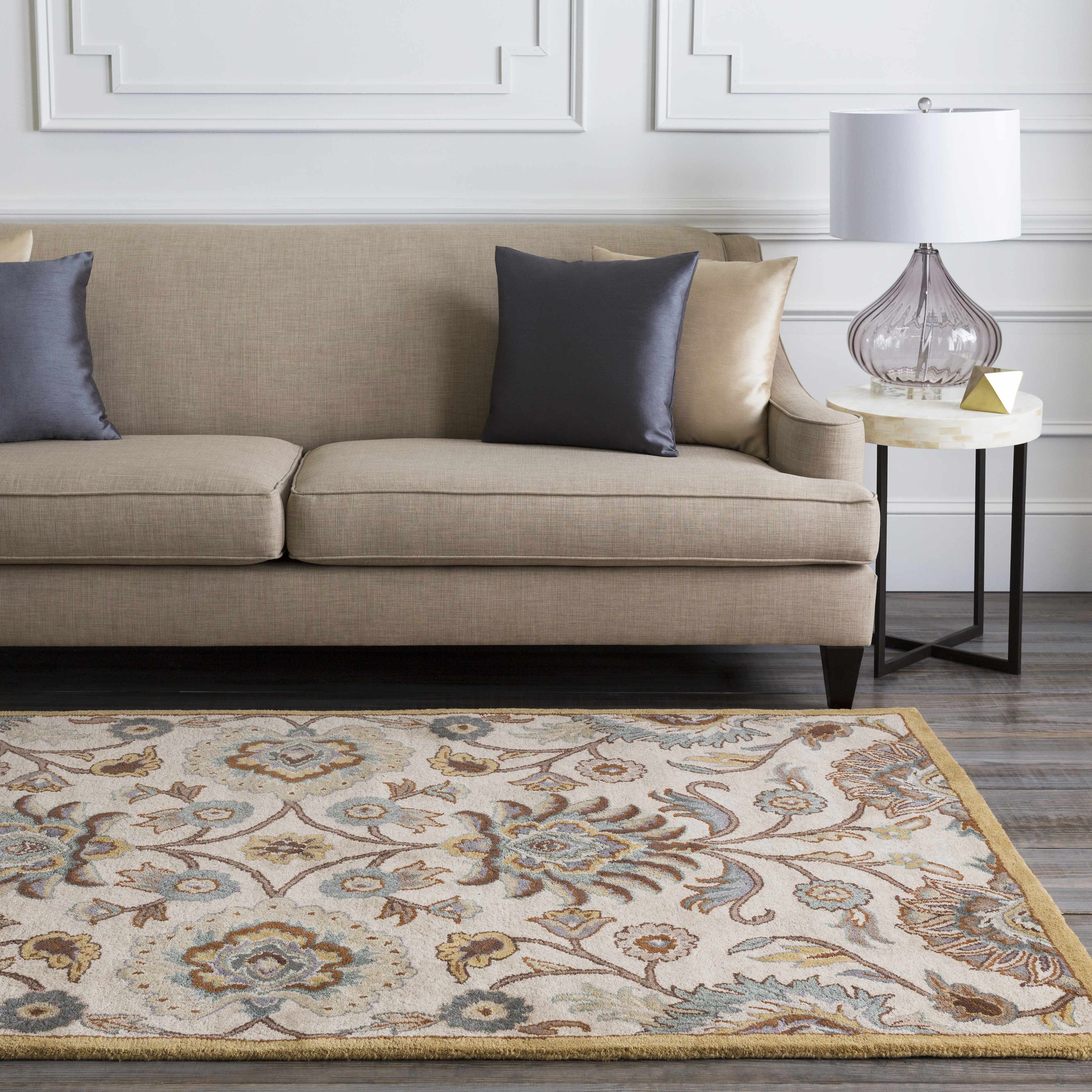 Conesus Hand Tufted Tan 1012 Wool Rug - Decor Addict, LLC