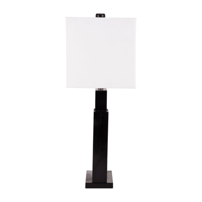 Wood, 27"h Geometric Lamp, Black - Decor Addict, LLC