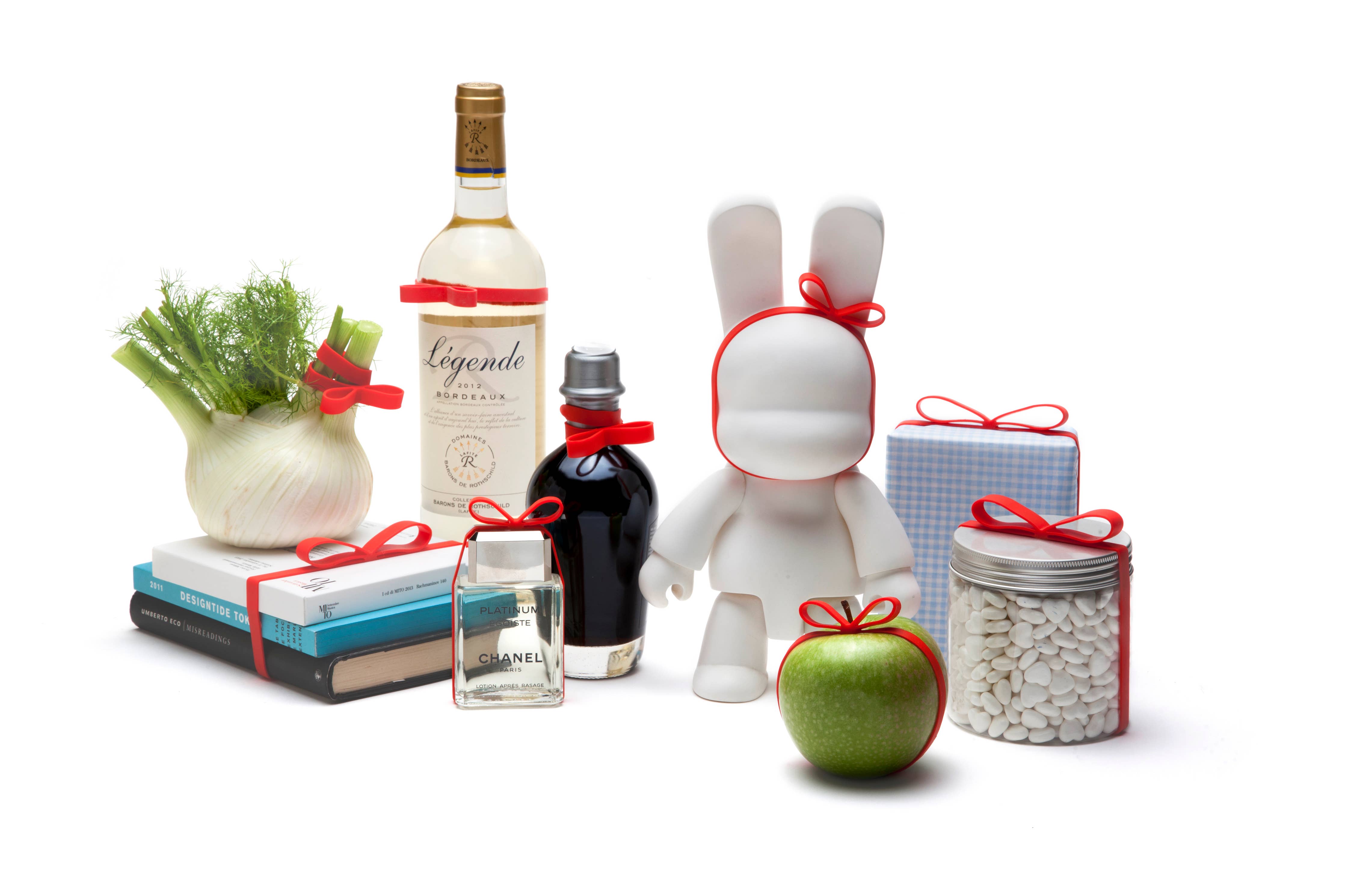 Gift wrapping elastic silicone ribbons | Gifted: Multicolour - Decor Addict, LLC