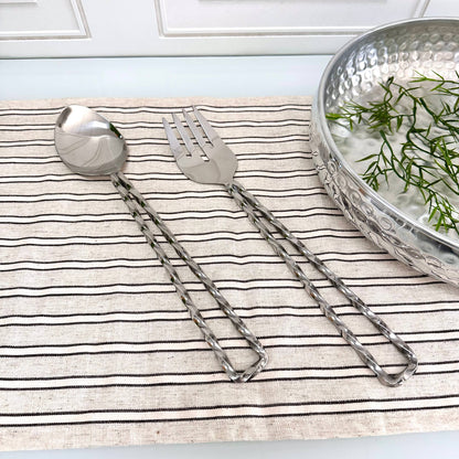 Twisted Open Handle Servers, Set of 2 - Decor Addict, LLC