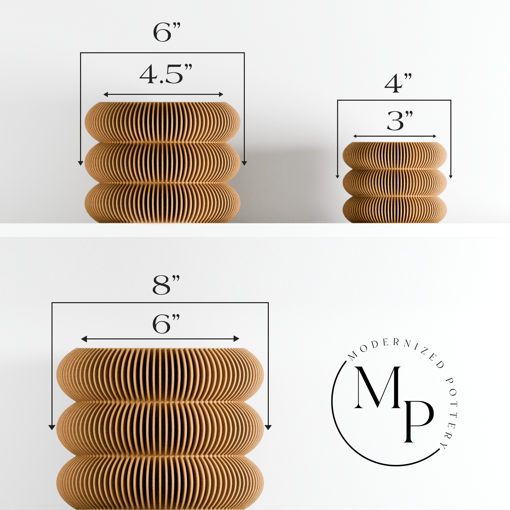 Triple BUBBLES Planter: Green / 6" - Decor Addict, LLC