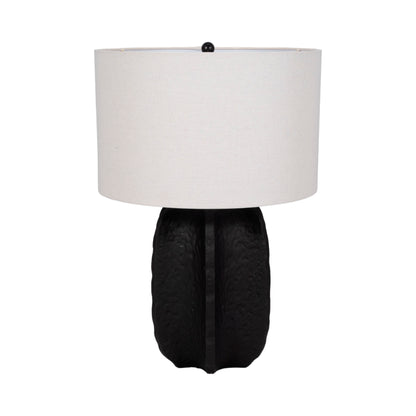 24" Textured Jagged Table Lamp, Black/white - Decor Addict, LLC