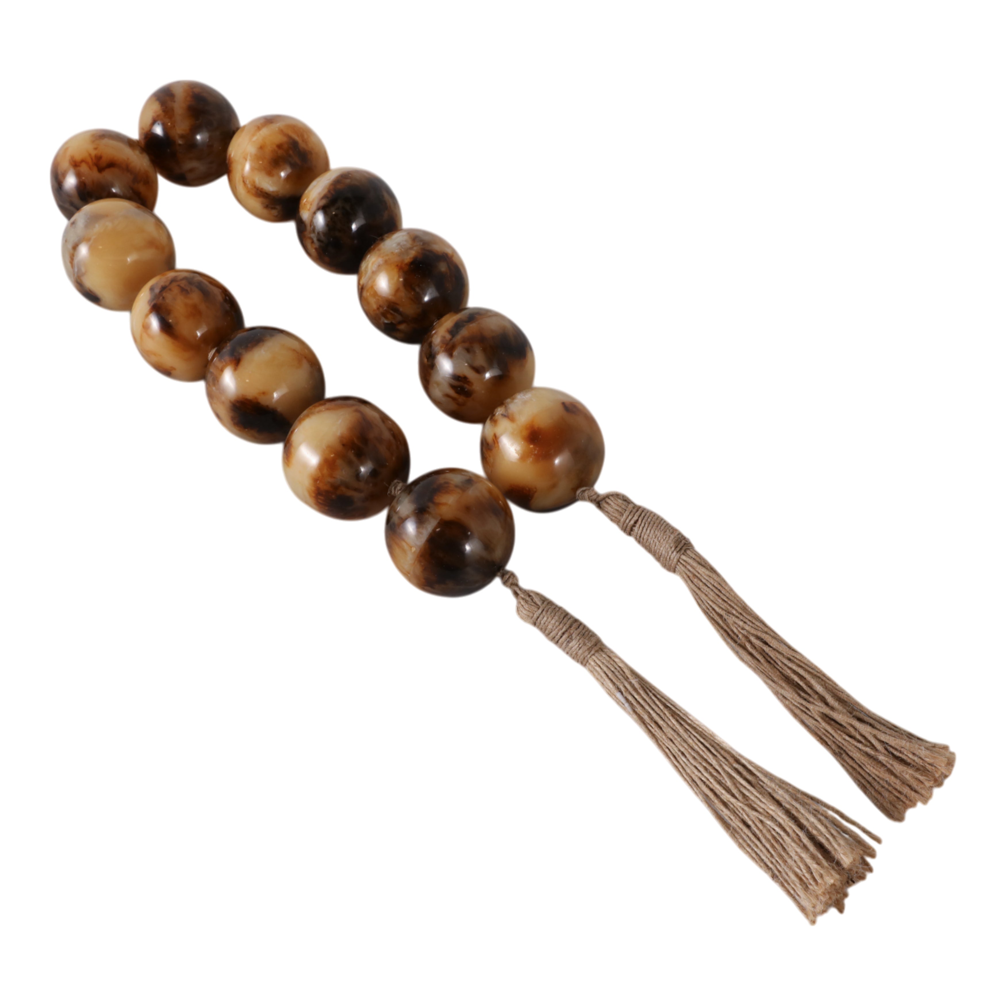 40" Swirled 2" Resin Beaded Garland, Brown - Decor Addict, LLC