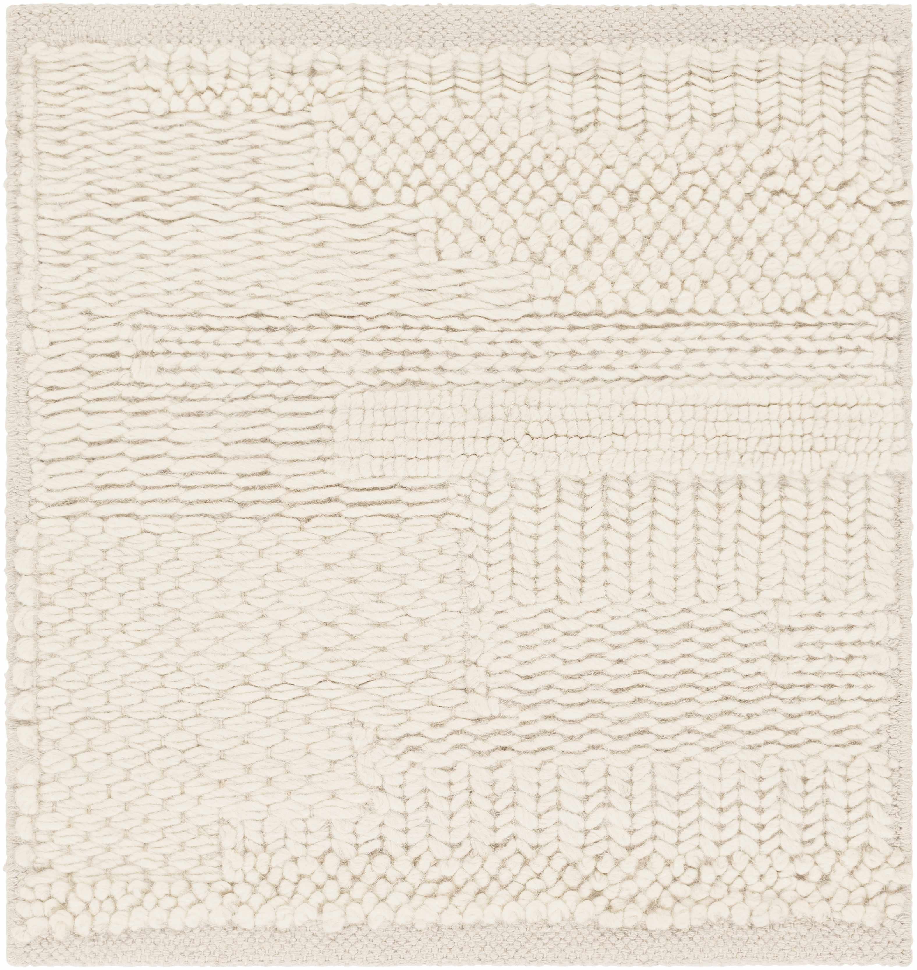 Cypress Cream Textured Wool Rug - Decor Addict, LLC