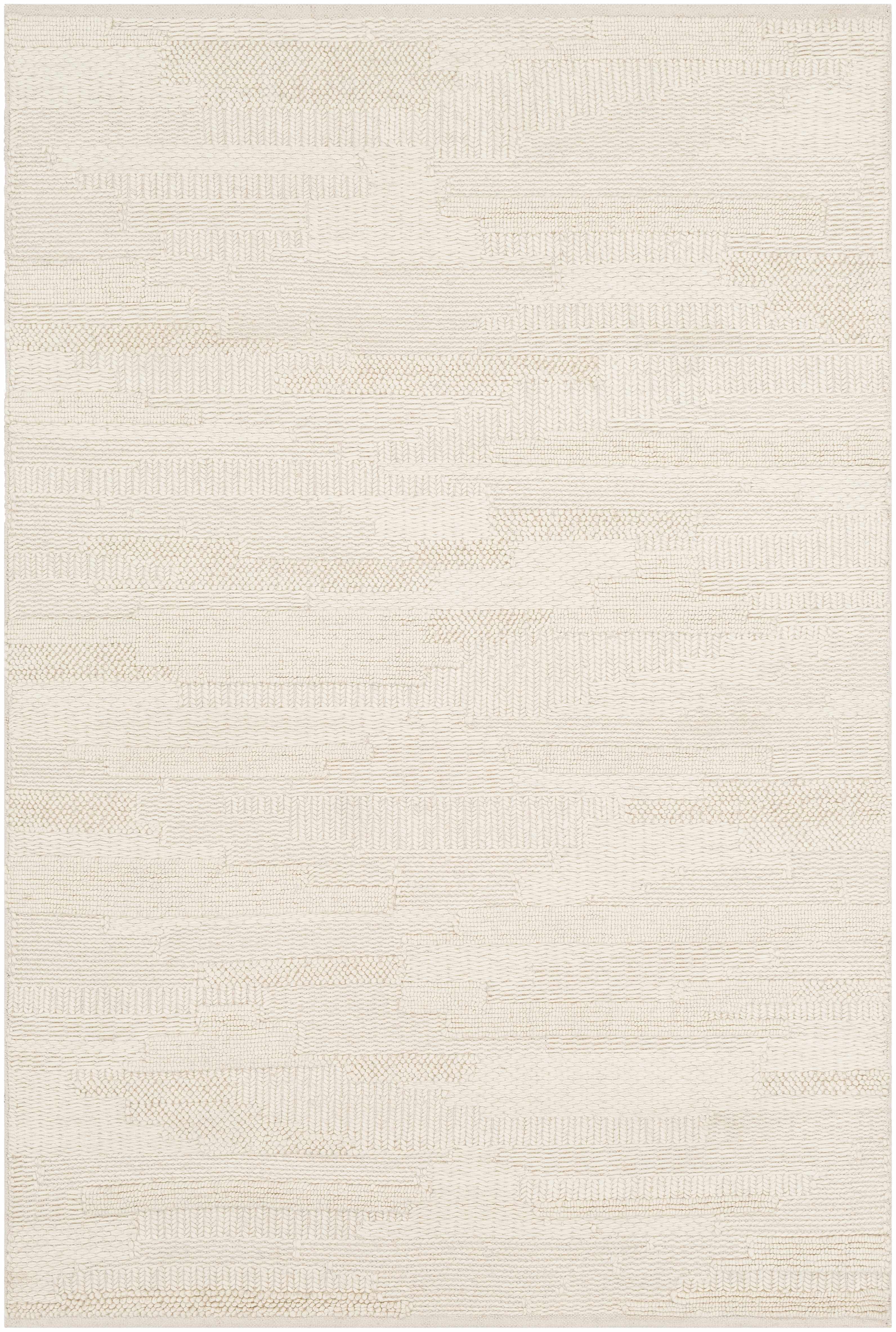 Cypress Cream Textured Wool Rug - Decor Addict, LLC