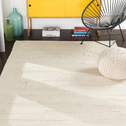 Cypress Cream Textured Wool Rug - Decor Addict, LLC