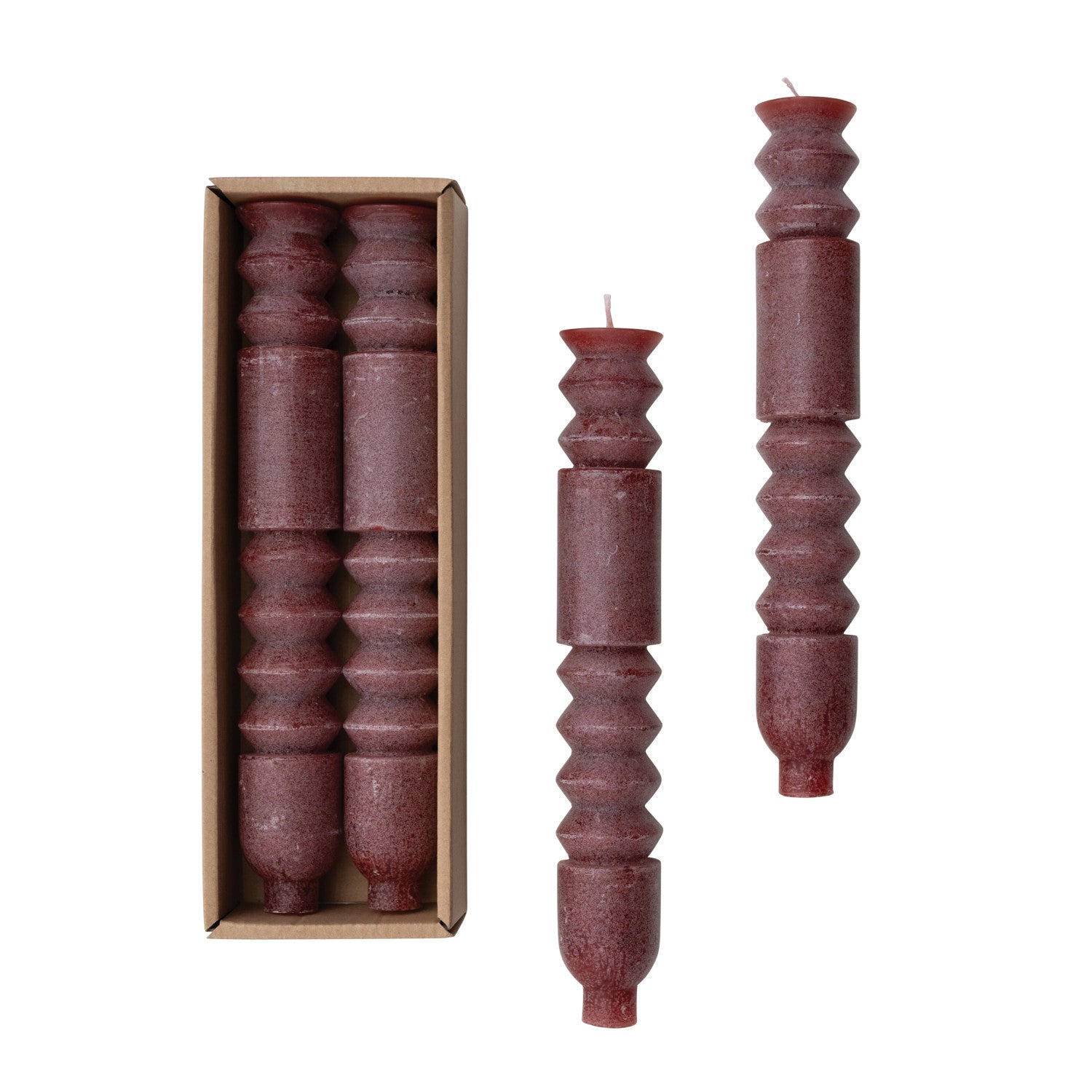 Unscented Twisted Taper Candles in Box, Set of 2 - Thumbnail 4