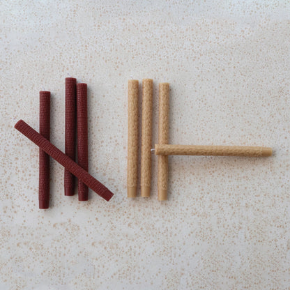 Unscented Animal Print Pattern Taper Candles in Box, Set of 2 - Decor Addict, LLC