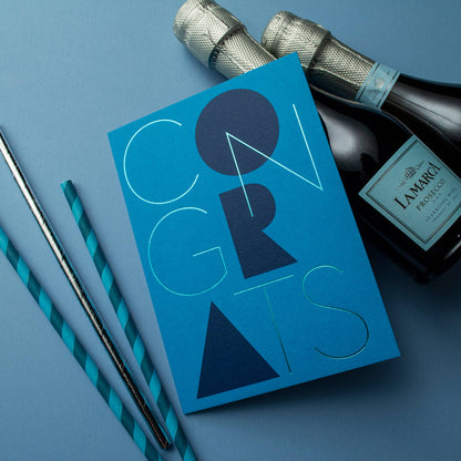 Congrats A6 Folded Card - Decor Addict, LLC