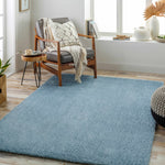 Heavenly Solid Blue Plush Rug - Decor Addict, LLC