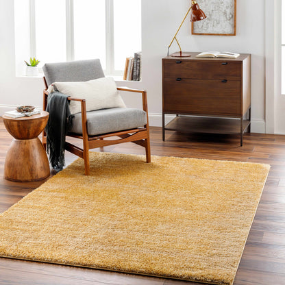 Heavenly Solid Mustard Plush Rug - Decor Addict, LLC