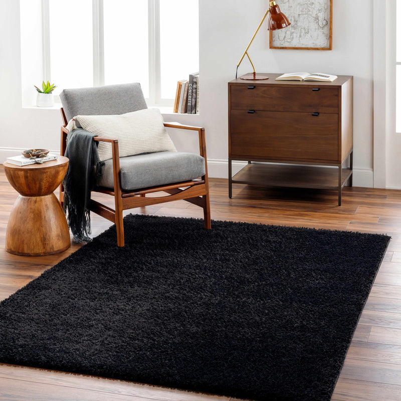 Heavenly Solid Black Plush Rug - Decor Addict, LLC