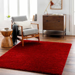 Heavenly Solid Red Plush Rug - Decor Addict, LLC