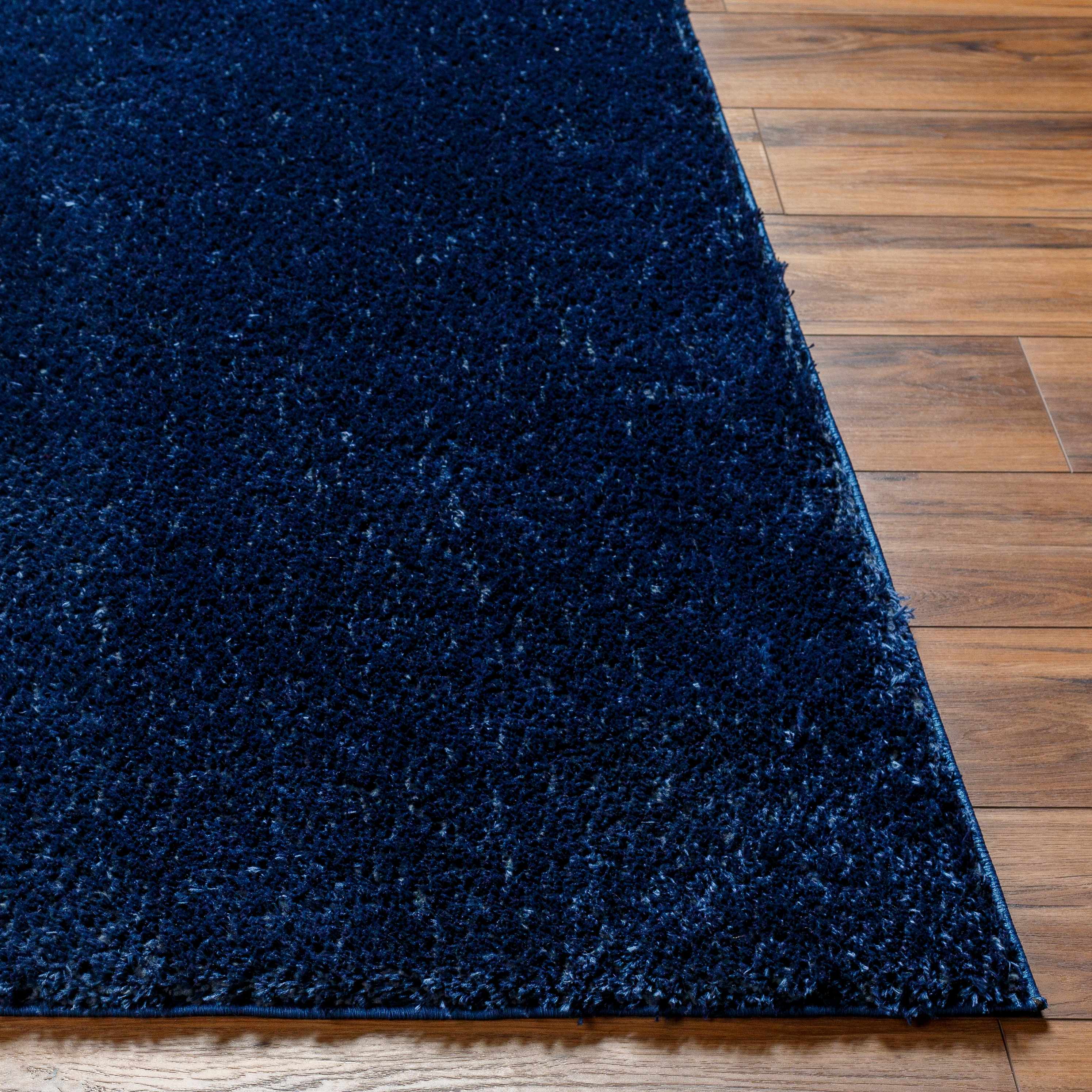 Heavenly Solid Navy Plush Rug - Decor Addict, LLC