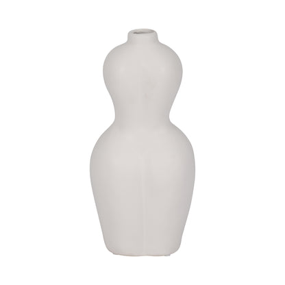Dol, 12"h Torso Vase, White - Decor Addict, LLC