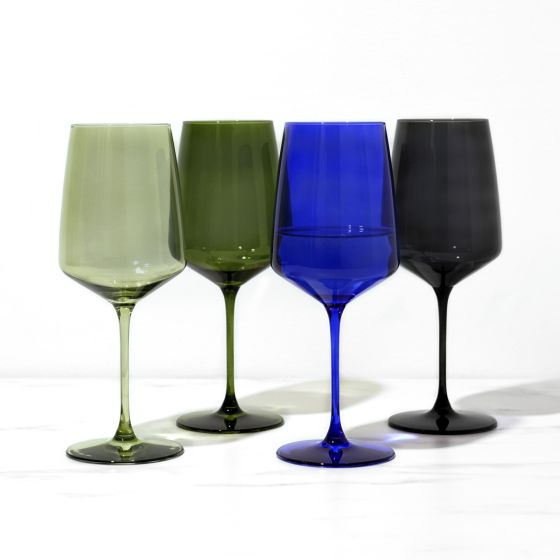 Reserve Nouveau Crystal Wine Glasses in Seaside Viski®