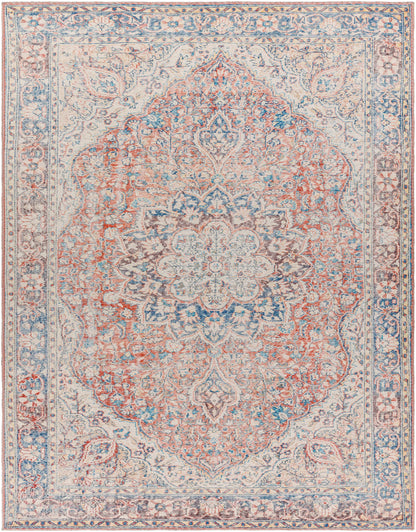 Cream Rust Maribojoc Medallion Washable Area Rug - Decor Addict, LLC