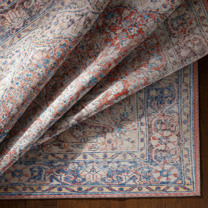 Cream Rust Maribojoc Medallion Washable Area Rug - Decor Addict, LLC