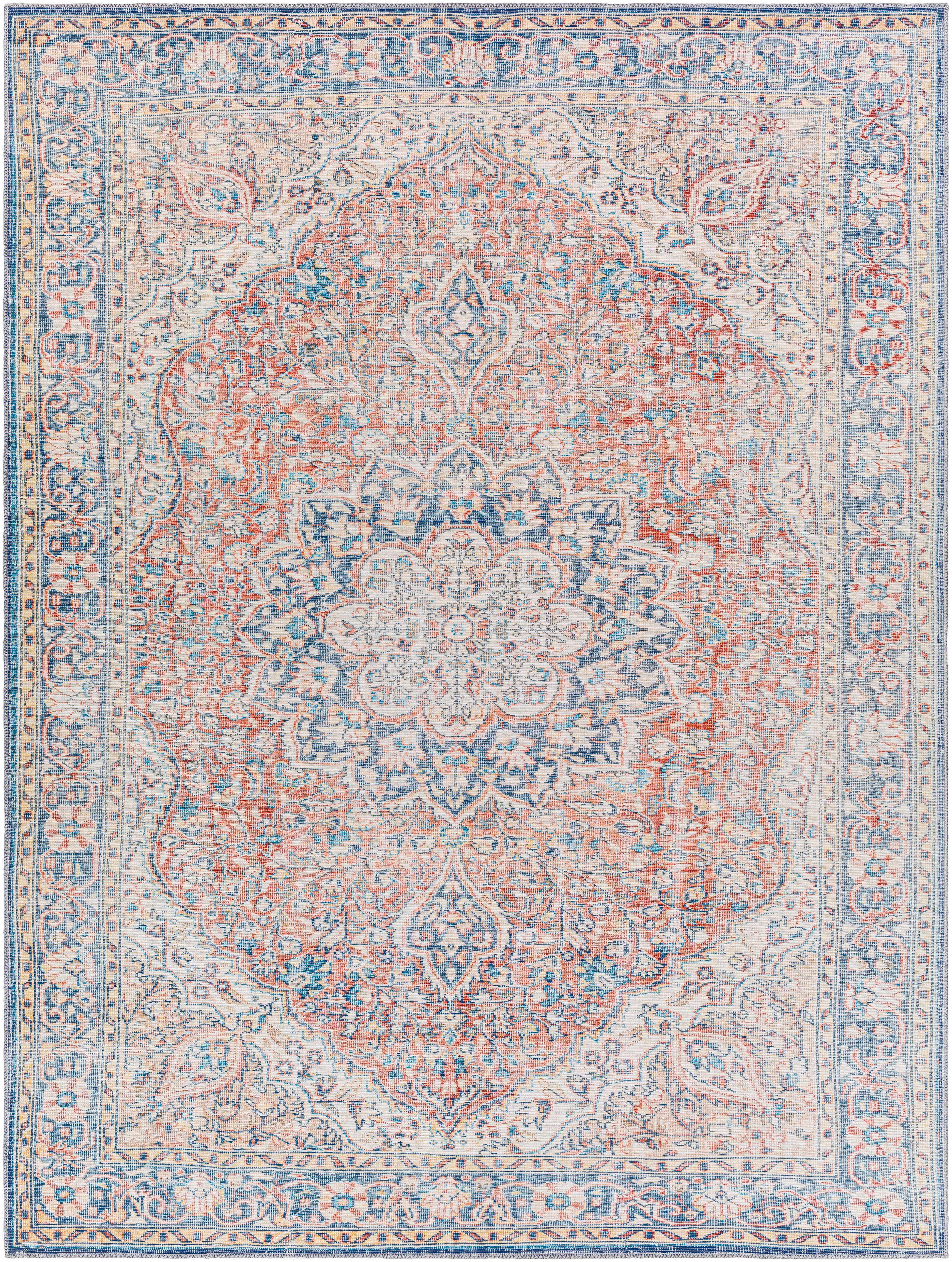 Wacousta Red&Blue Washable Rug - Decor Addict, LLC