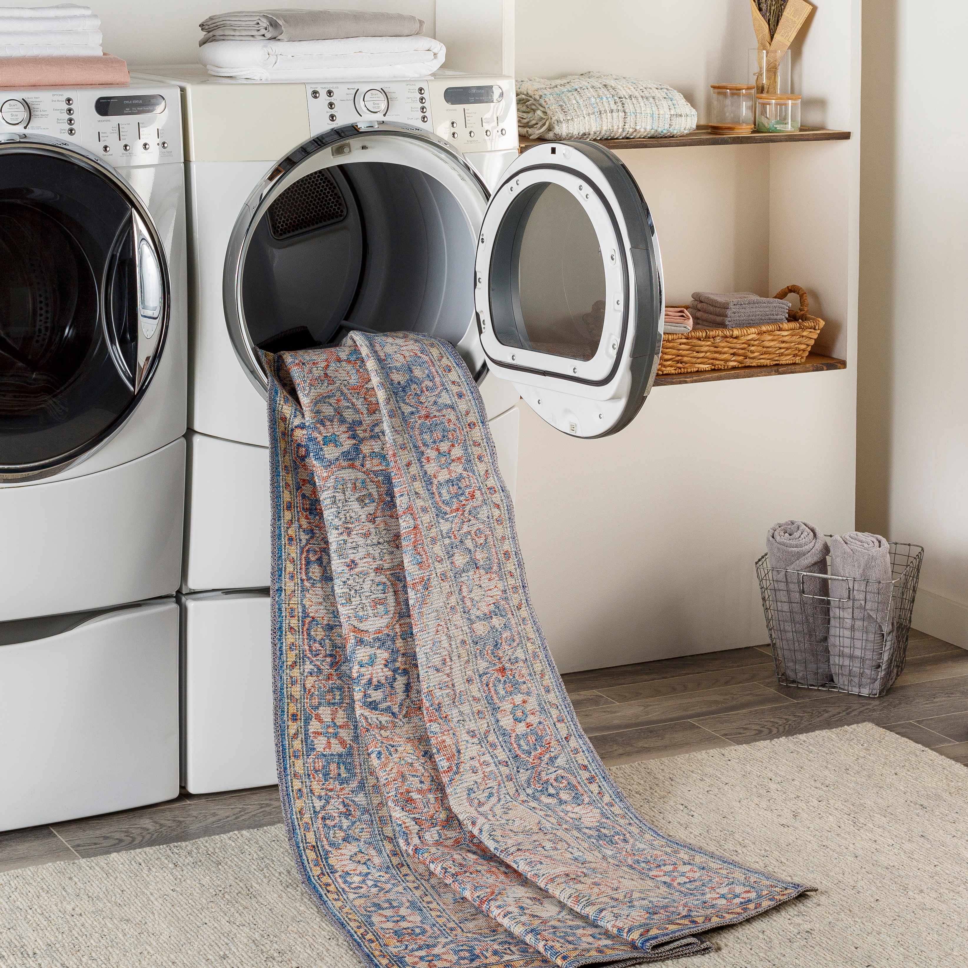 Wacousta Red&Blue Washable Rug - Decor Addict, LLC