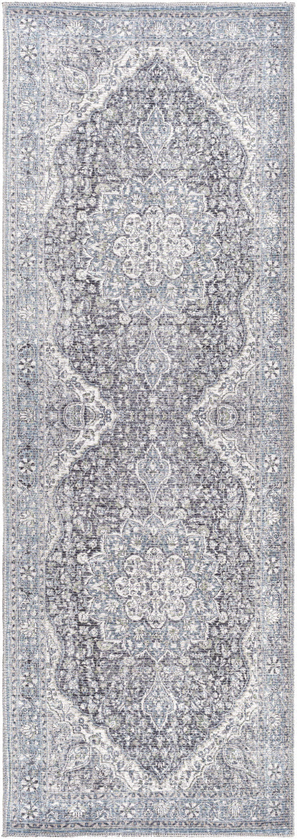 Tavas Blue Medallion Washable Rug - Decor Addict, LLC