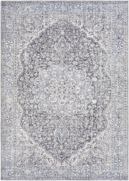 Tavas Blue Medallion Washable Rug - Decor Addict, LLC