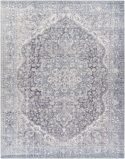 Tavas Blue Medallion Washable Rug - Decor Addict, LLC