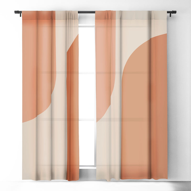 Minimal Arches Peach Fuzz by Colour Poems Window Treatment - Decor Addict, LLC