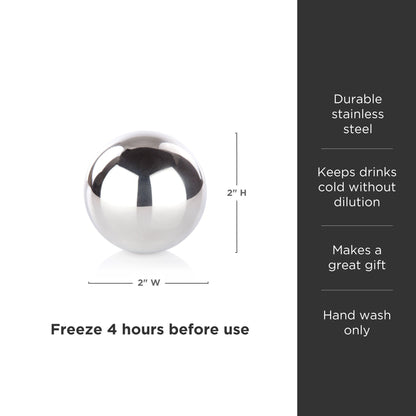 Glacier Rocks Large Stainless Steel Sphere - Decor Addict, LLC