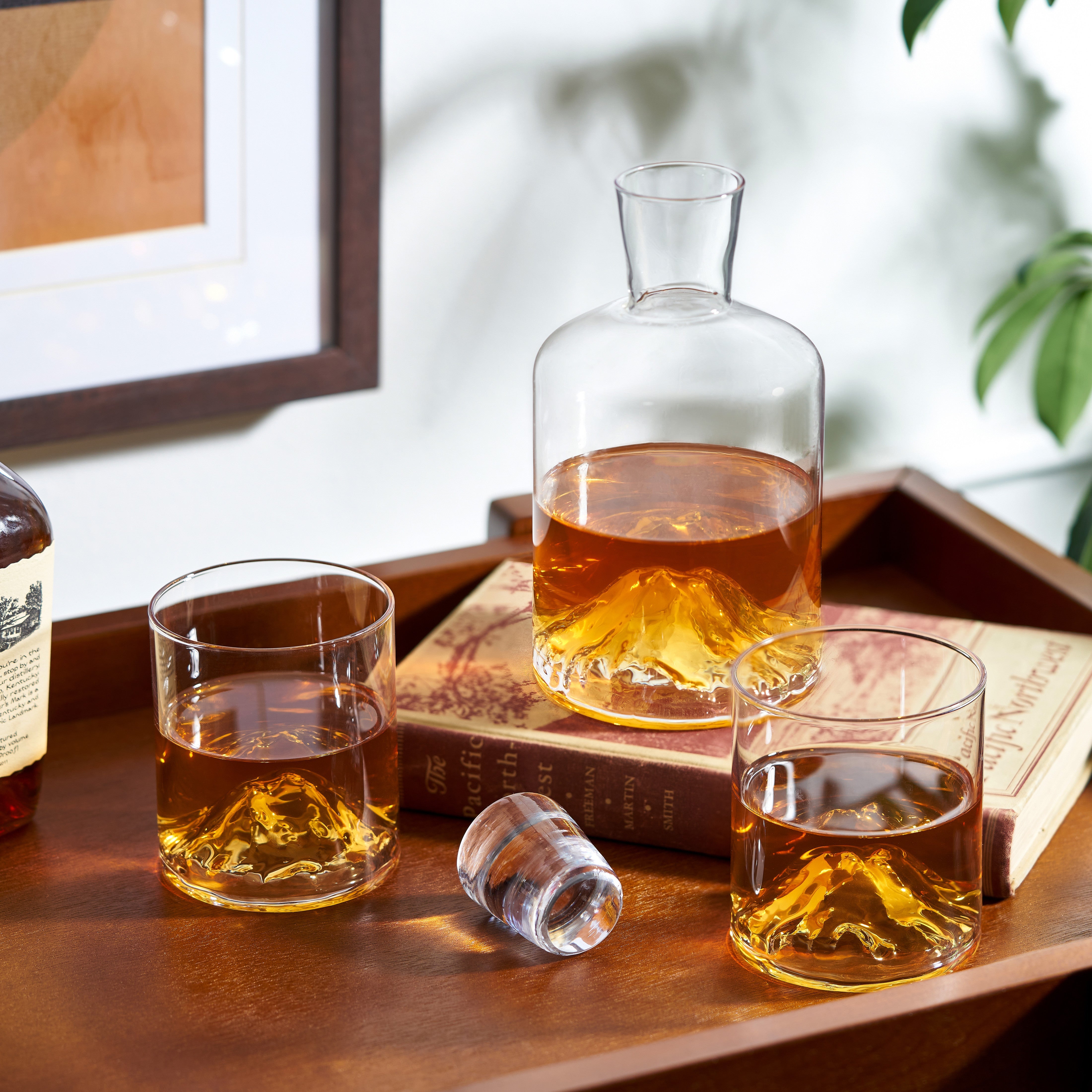 Mountain Crystal Decanter and Tumbler Set - Decor Addict, LLC