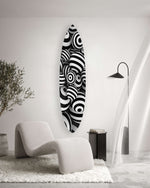 Black and White Balloons Acrylic Surfboard Wall Art