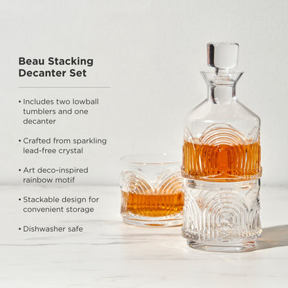 Beau Stacking Decanter Set - Decor Addict, LLC