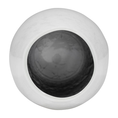 Glass, 11" Crackle Vase, Multi - Decor Addict, LLC