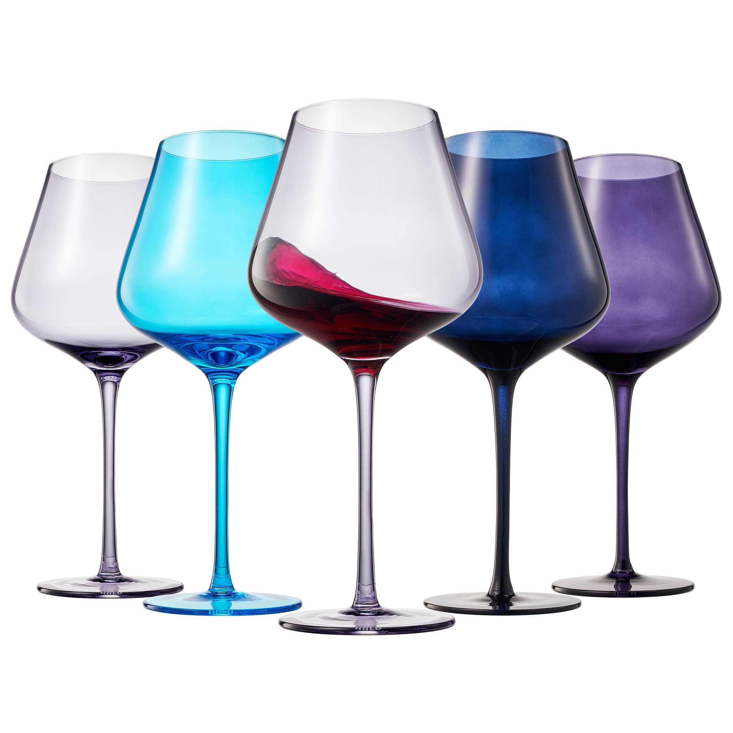 Colors of Santorini, City Wine Glassware | Set of 5 - Decor Addict, LLC