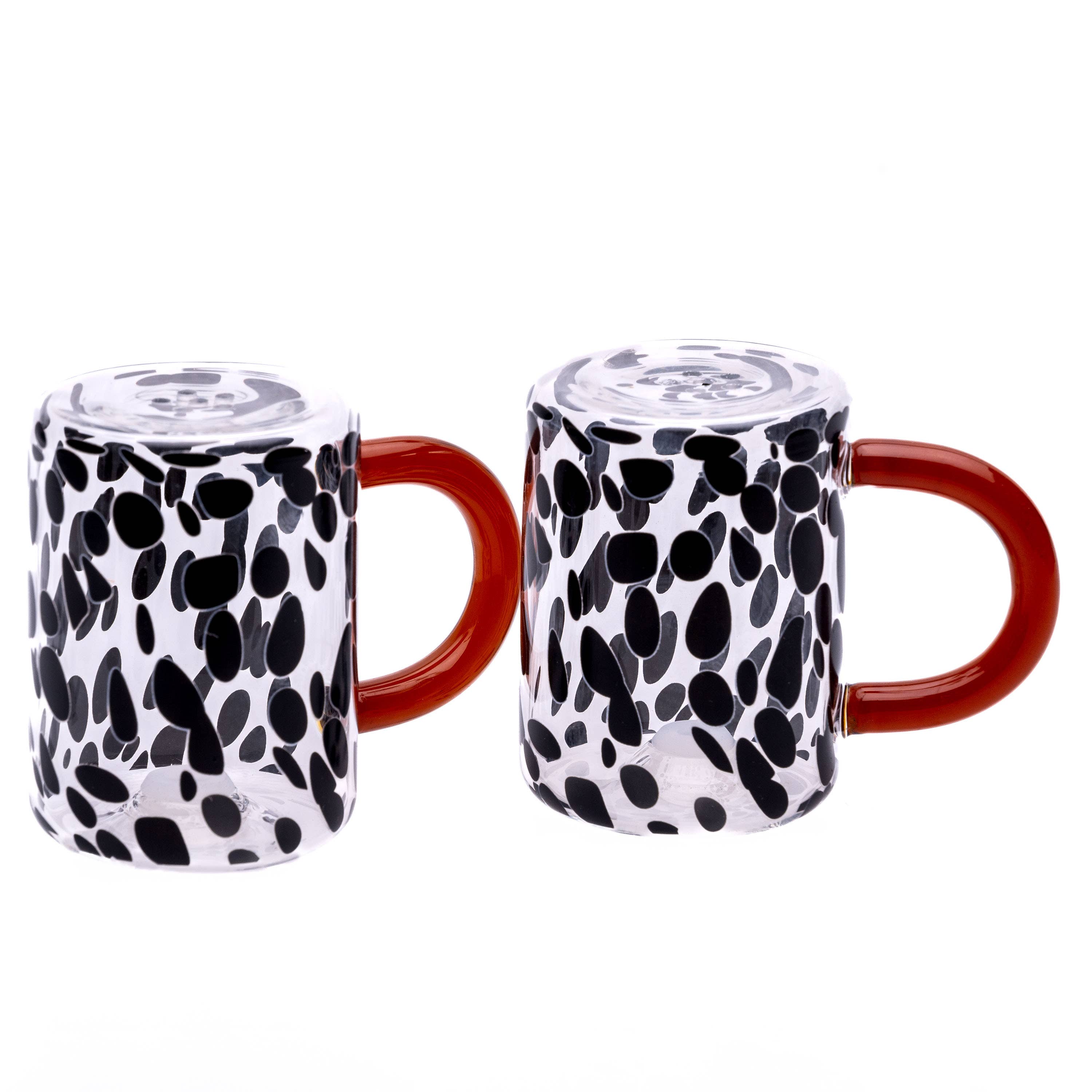 UK:Glass Salt and Pepper Shaker : Black Spotty - Decor Addict, LLC