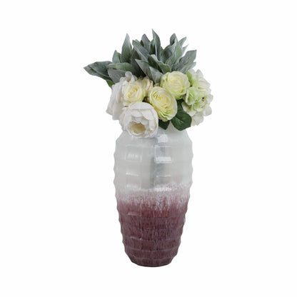 Glass, 16"h 2-tone Vase, Blush - Decor Addict, LLC