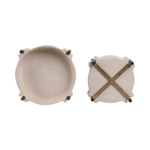 Terrace EcoMix Tray, Beige & Gold (Set of 2)