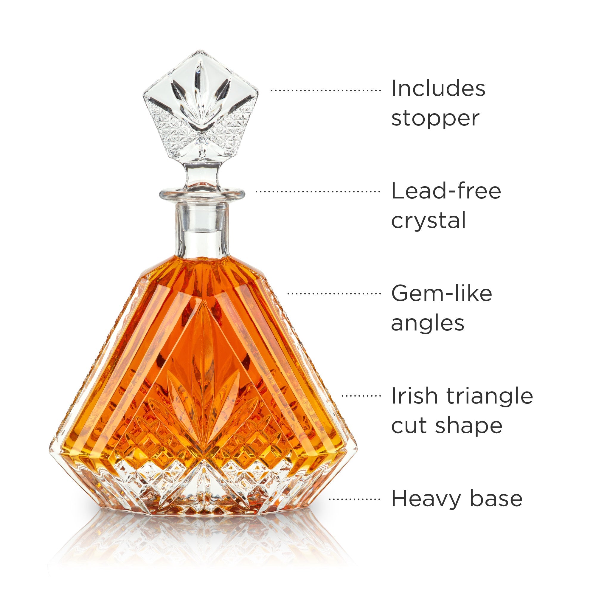 Admiral Crystal Irish Cut Whiskey Decanter - Thumbnail 5