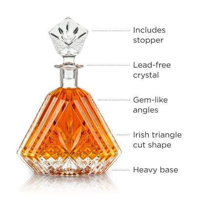 Admiral Crystal Irish Cut Whiskey Decanter - Decor Addict, LLC