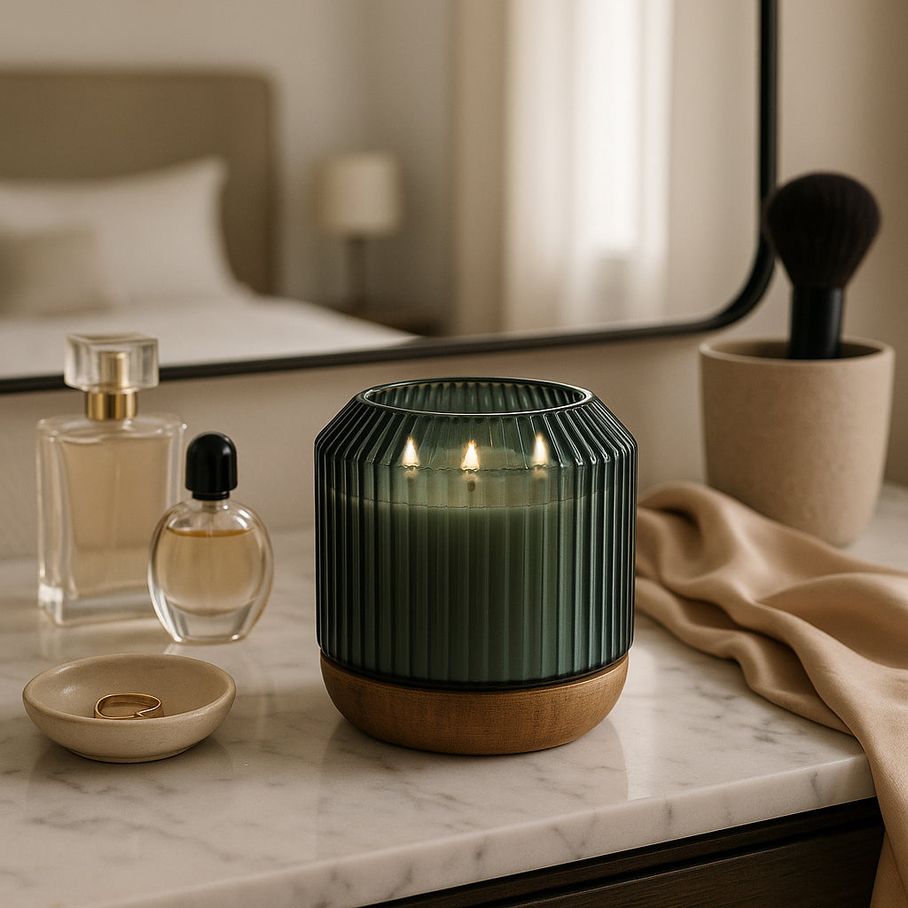 Cantonwood Green Candle view 2