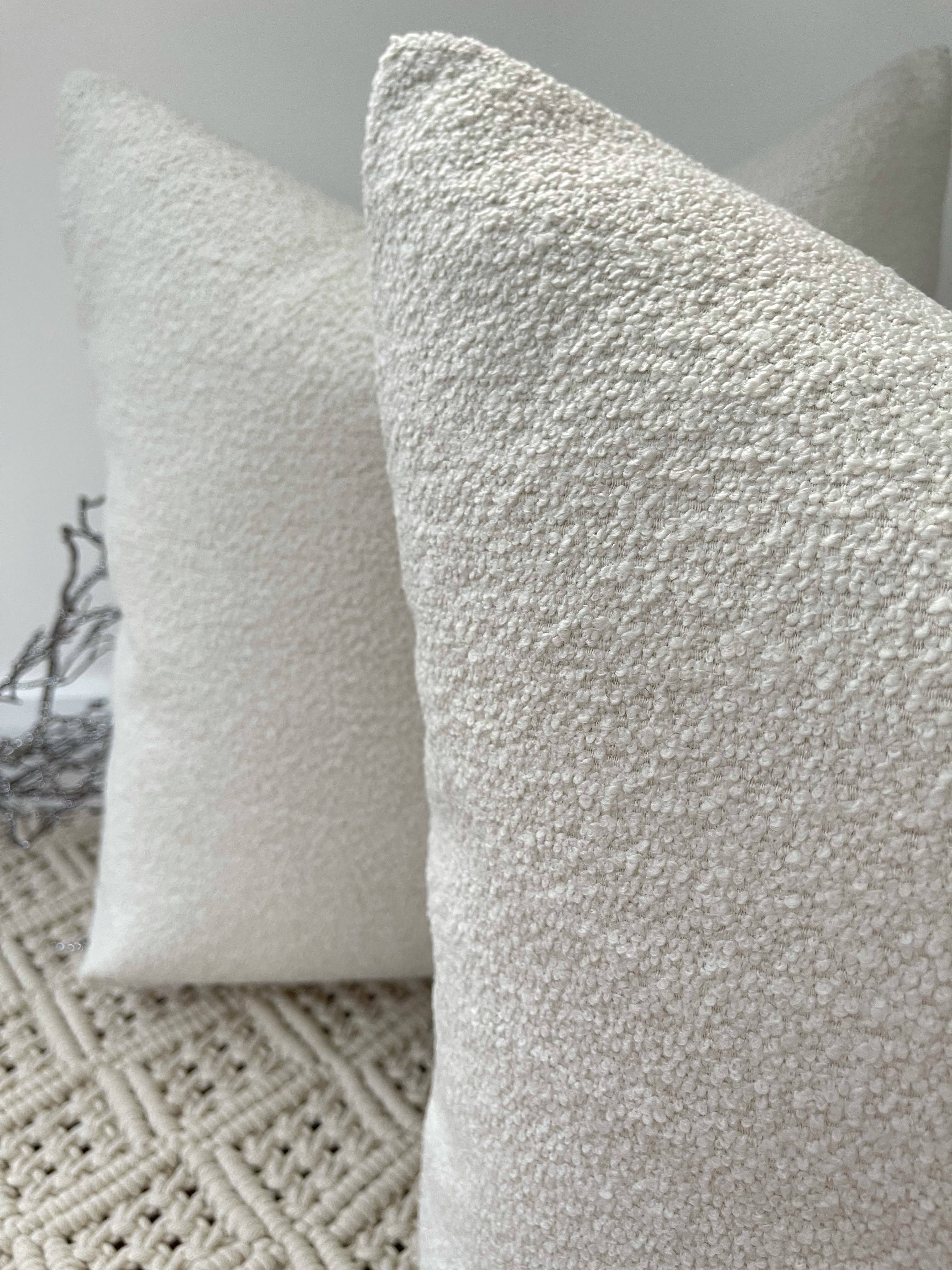 The Luxury White Cream Boucle Cushion: Yes / 13"x13" - Decor Addict, LLC
